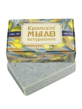 Крымское мыло натуральное на оливковом масле «Сакская грязь»